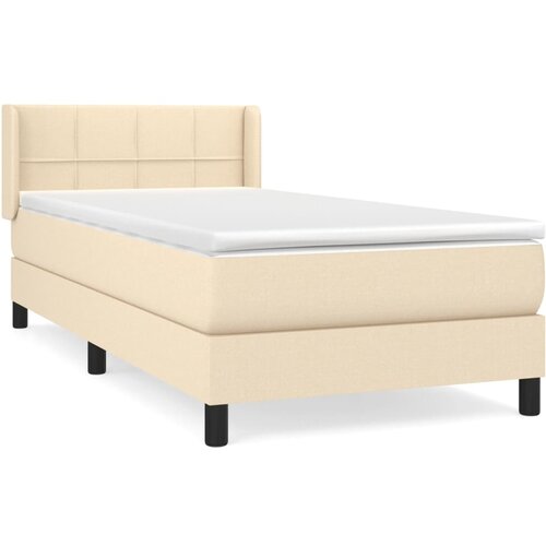 Maison Chic Box spring postelja - Vzmetna postelja z vzmetnico krem 100x200 cm blago SL7111, (21886970) Slike