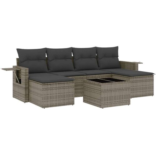 vidaXL 7-dijelni set vrtnih sofa sivi od poliratana Cijene