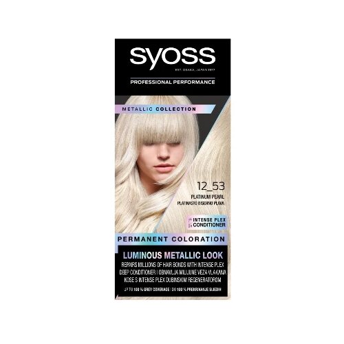 Syoss Color Metallic Collection permanentna barva za lase odtenek 12_53 Platinum Pearl 1 kos Cene