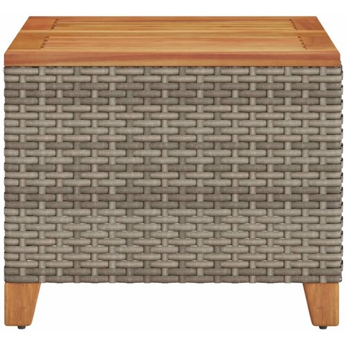  Vrtni stol sivi 45 x 45 x 37 cm od poliratana i bagremovog drva Slike