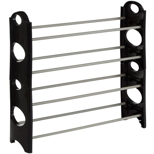 Premier Housewares Crni/u srebrnoj boji metalni stalak za cipele Tavia &amp;ndash; Slike