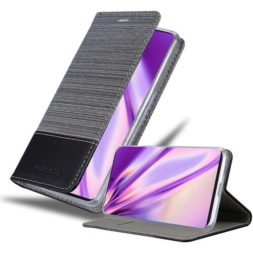 Cadorabo Case, združljiv s Samsungom v sivi črni barvi - za&amp;scaron;čitni pokrov z magnetnim zapiranjem, stoječo funkcijo in režo za kartico, (20566102) Slike