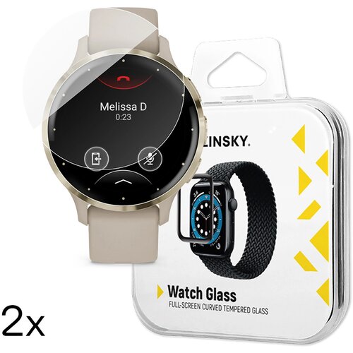 Wozinsky KALJENO STEKLO POLNO LEPILO ZA GARMIN VENU 3S 41MM 2 KOM., (22070562) Slike