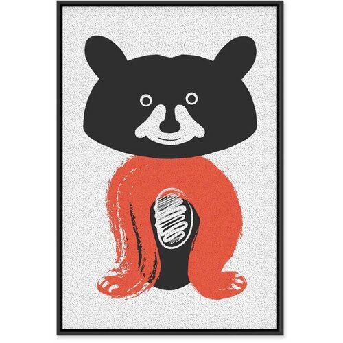  Slika - Nice Mr. Raccoon (1 Part) Vertical 60x90 U crnom drvenom okviru Cijene