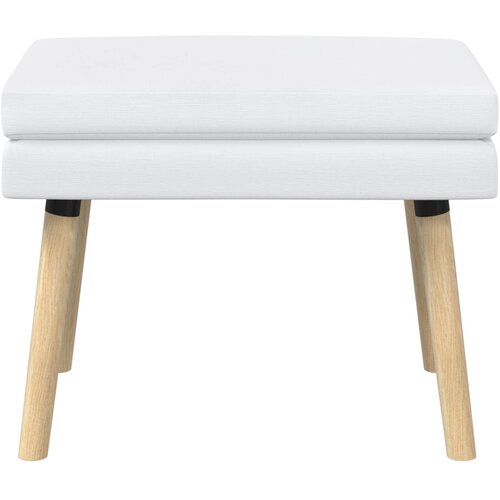  Klupa s dvostrukim slojem Bijela 60 x 40 x 46 cm Tkanina Slike