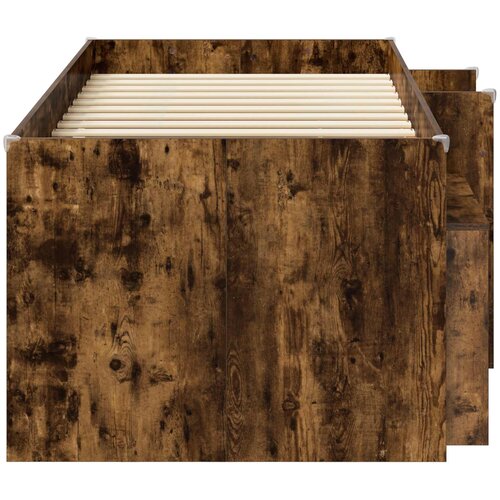  Loft krevet s ormarom 3 kom. Dimljeni hrast Konstruirano drvo Smeđa 90 x 200 cm Slike