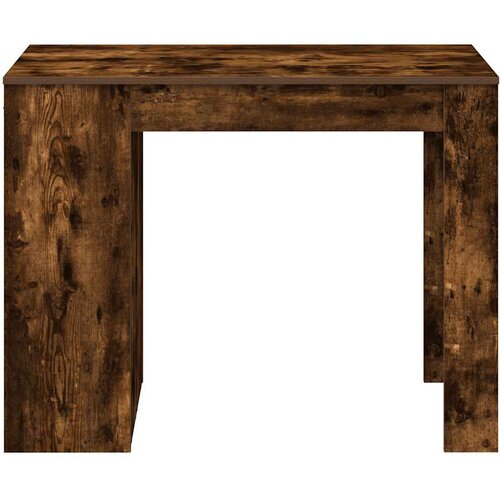  Radni stol s ladicom i policom dimljeni hrast 102x62x77,5 cm Slike