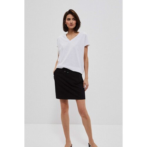 Marisse Smooth Skirt With Pockets L-Sc-3711 Black Cene