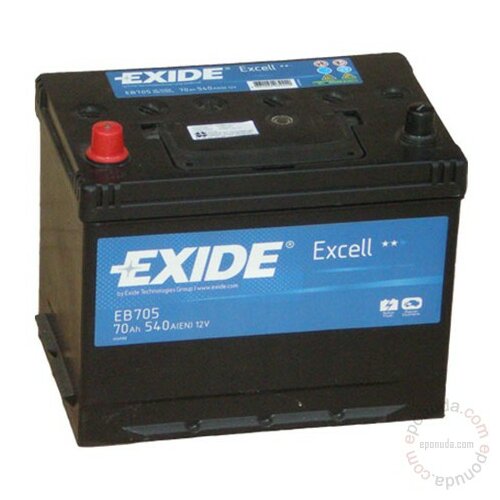 Exide Excell EB705 12V 70Ah akumulator Slike