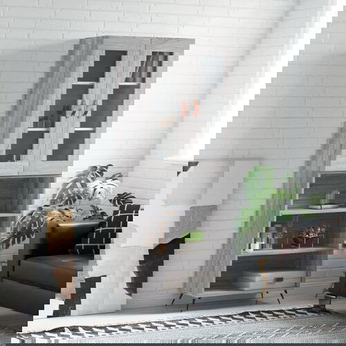 vidaXL Visoka komoda siva sonome 69 5x34x180 cm od konstruiranog drva Cijene