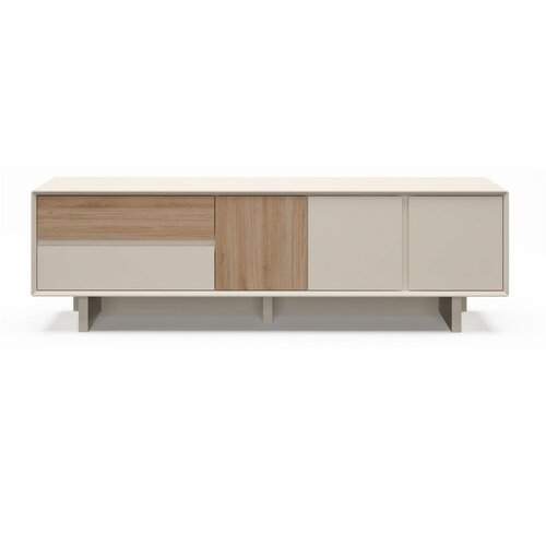 Marckeric Bež/u prirodnoj boji TV komoda u dekoru hrasta 180x55x45 cm Carpi – Cijene