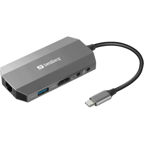 Docking station Sandberg 6in1 USB-C - HDMI/USB 3.0/USB C/LAN PD 136-33 Cene