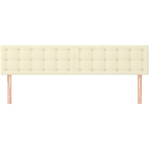  Uzglavlja 2 kom krem 100x5x78/88 cm od umjetne kože Slike