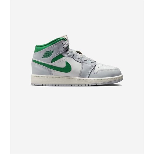 Nike Visoke superge Jordan 1 Mid White Pure Platinum Pine Green (GS) Siva Slike