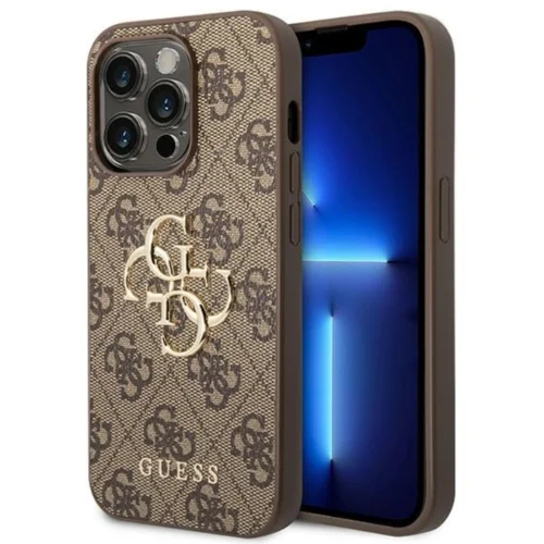  ZAŠTITNA MASKA ORIGINALNA TORBICA GUESS 4G BIG METAL LOGO GUHCP15X4GMGBR ZA IPHONE 15 PRO MAX BRAON