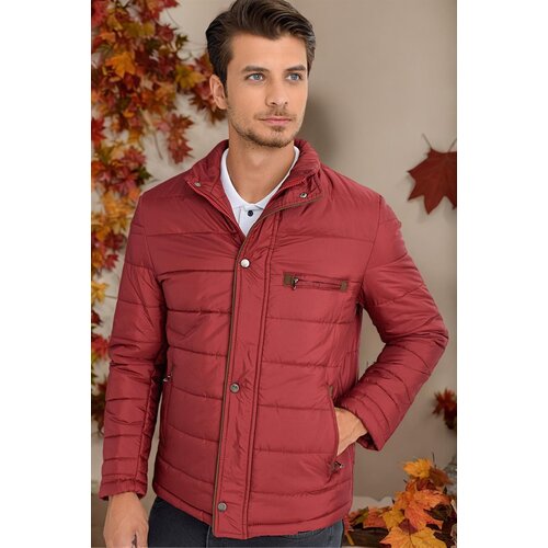 Dewberry M8625 MEN'S COAT-PLAIN BURGUNDY Cene