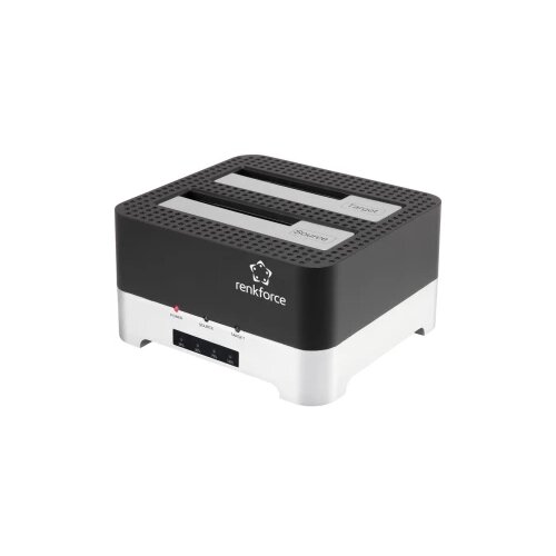 Renkforce RF-DOCKING-02 USB 3.2 gen. 1 (USB 3.0) SATA 6 Gb/s 2 ulaza HDD kopirna stanica 2.5 palac, 3.5 palac s funkcijom kloniranja Cijene