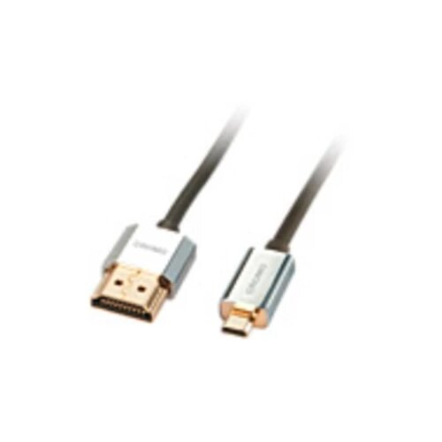 Lindy HDMI priključni kabel HDMI-A utikač, HDMI-Micro-D utikač 0.50 m siva 41680 high speed HDMI sa eternetom, OFC vodič, okrugli, Ultra HD (4K) HDMI s eternetom, dvostruko zaštićen, iznimno Cijene