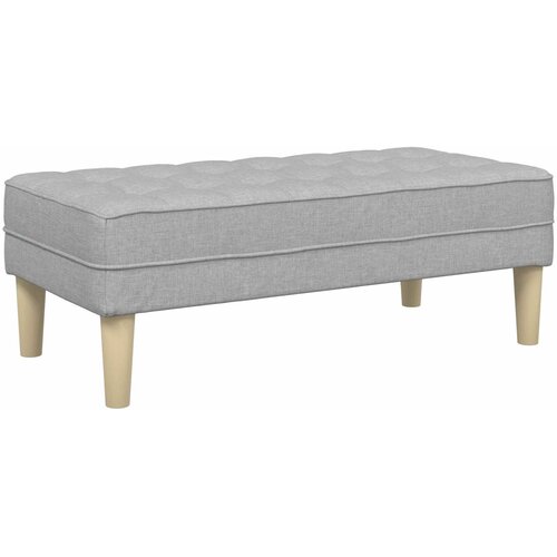  Klupa s jastukom Oblačnosiva 113 x 57 x 39 cm tkanina Slike