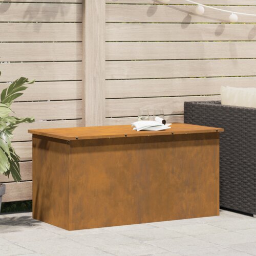 vidaXL Vanjska kutija za spremanje s pohranom Smeđa 100 x 50.5 x 50 cm Cijene
