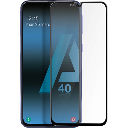 AVIZAR 9H film za ekran iz po&scaron;evnega kaljenega stekla, popoln oprijem - prozoren s crnim okvirjem str. Samsung Galaxy A40, (20607126) Cene