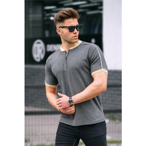 Madmext T-Shirt - Gray - Fitted Slike