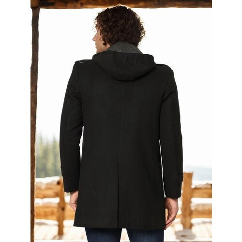 Dewberry PLT8334 MEN&amp;#039;S COAT-BLACK-2 Slike