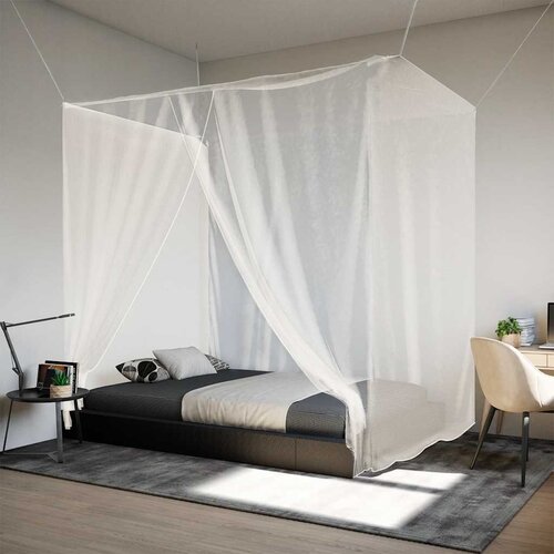  Viseća mreža protiv komaraca 156 bijela 220 x 100 x 150 cm Slike