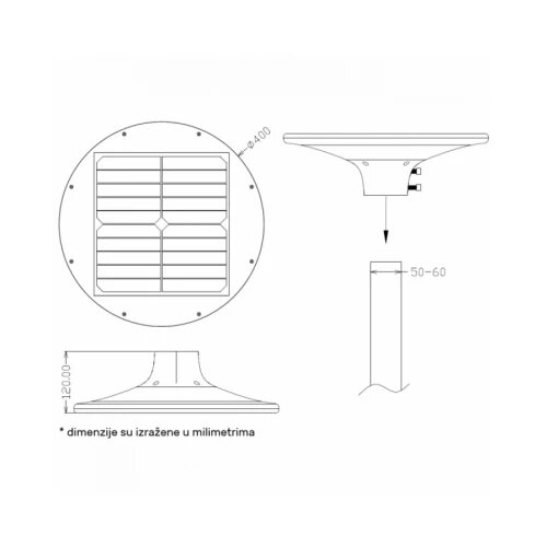  solarna led ulicna svetiljka LD-SGL-20W Cene