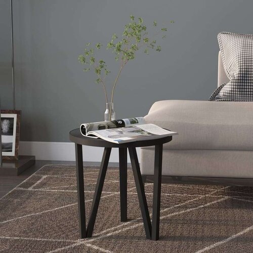 vidaXL Stolić za čaj crni Ø 35 cm MDF Cene