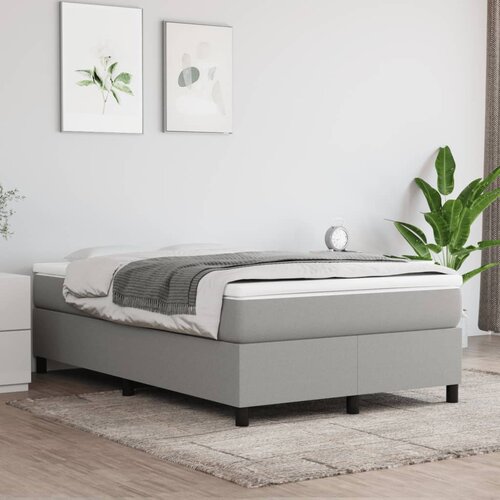 The Living Store Box spring postelja z vzmetnico svetlo siva 120x200 cm blago - Box Spring Postelja, (21518926) Cene