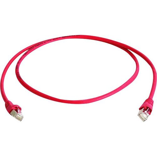 Telegärtner RJ45 križni omrežni priključni kabel CAT 6A S/FTP 0.50 m rdeče barve z za&scaron;čito pred gorenjem\, brez halogena (20416395) Cene