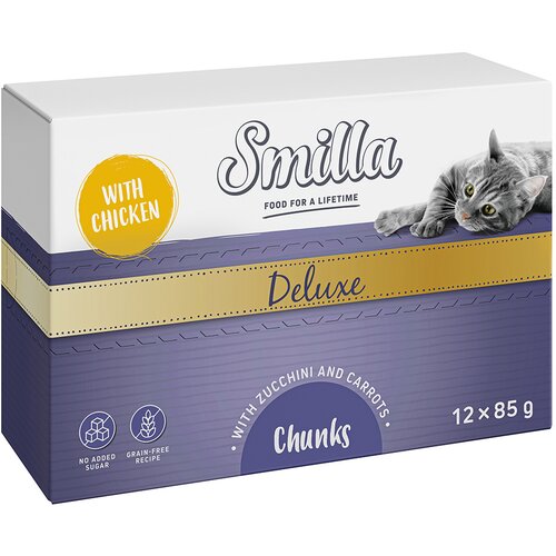 Smilla Deluxe zalogajčići 12 x 85 g - Piletina s tikvicom i mrkvom Cijene
