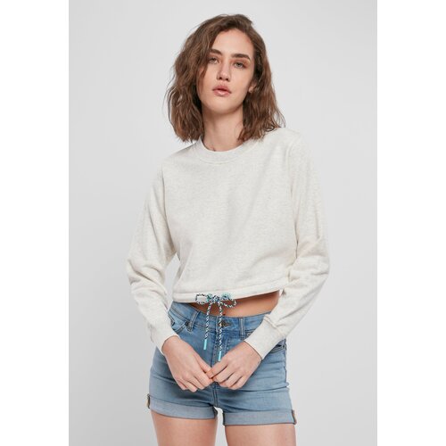 Urban Classics Women's Oversized Cropped Crewneck Light Grey Cene