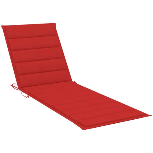vidaXL Jastuk za ležaljku crveni 200 x 60 x 3 cm od tkanine