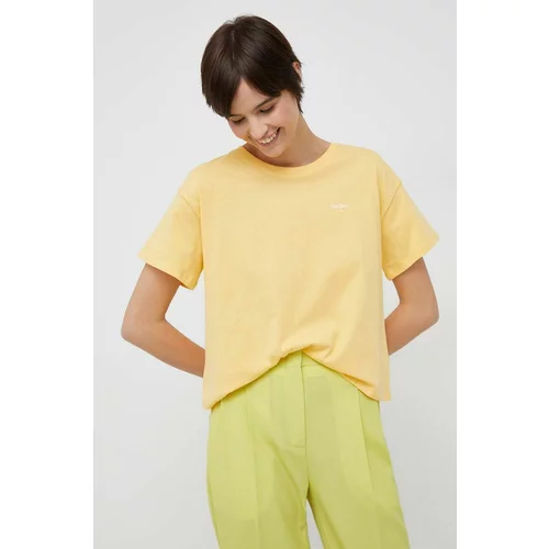 Pepe Jeans Bombažna kratka majica Wimani rumena barva