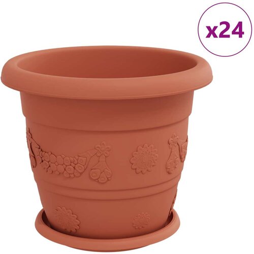  Saksije za biljke 24 pcs Crvena cigla &amp;Oslash; 26 x 21.5 cm Plastika Slike