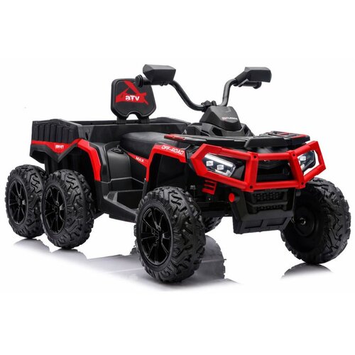  Baterijski Quad ATV 6 kotača s prikolicom JC606 24V 4x4 crveni Slike