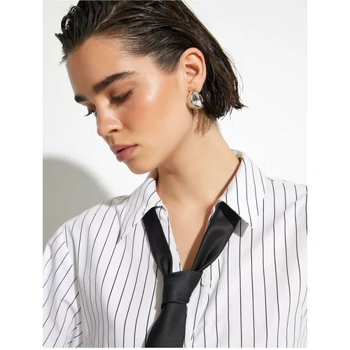 Koton Crop Shirt Long Sleeve Classic Collar Buttoned