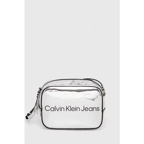 Calvin Klein Jeans Torbica srebrna barva