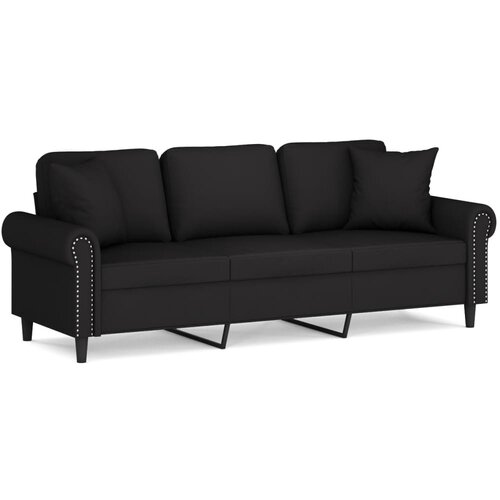 Maison Chic kavč - Sofa - Kanape trosed z okrasnimi blazinami črn 180 cm žamet, (21727630) Cene