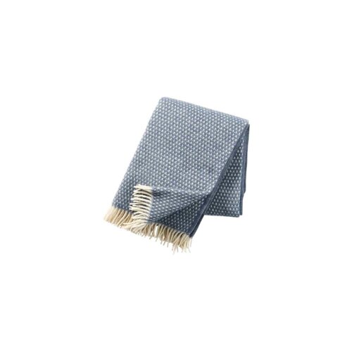 Klippan Pokrivac Knut od organske vune smoke blue Cene