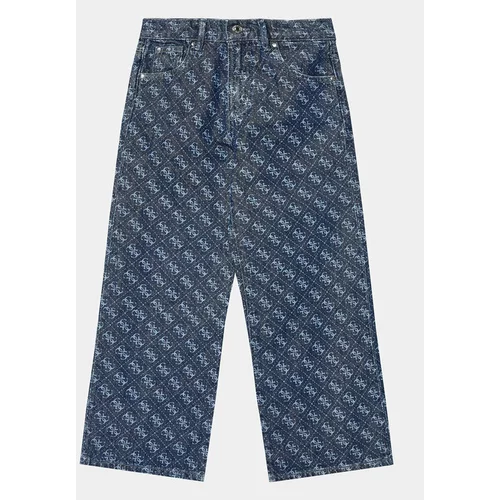 Guess Jeans hlače J3BA10 D45E0 Mornarsko modra Relaxed Fit