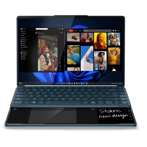 Lenovo Yoga Book 9 Intel Core Ultra 7 255H 2x13.3'' 2.8K OLED 120Hz MT 32GB 1TB UMA W11H Tidal Teal prenosni računalnik, (21945513) Cene