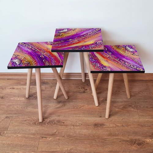 Hanah home Set 3 stočića 3Shp108 Multicolor Cene
