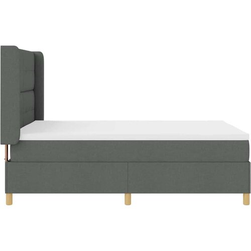 Box spring krevet Tamno siva 140 x 190 cm tkanina Slike