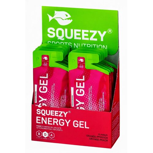 Squeezy Energy Gel - Box, 12 x 33 g - Naranča-breskva Slike
