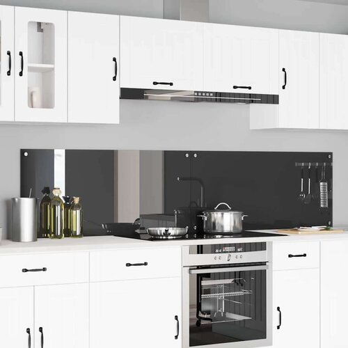 VidaXL Kuhinjski za&amp;scaron;tita 2 pcs Tamno siva 110 x 50 cm Slike