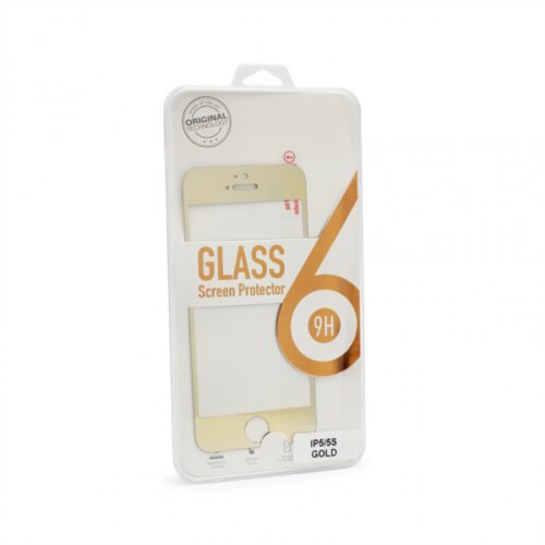 Tempered glass za iphone 5 zlatni Slike