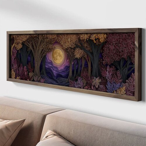 WALLXPERT LAC130-150 Multicolor Decorative Framed MDF Painting Cene
